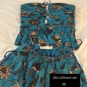 Ulla Johnson Blue shorts and top set Medium